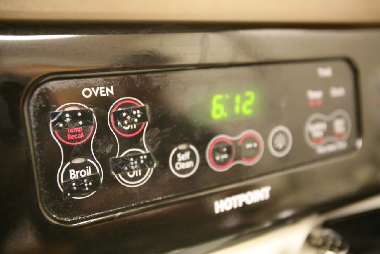 Appliances have added labels to help Shannon and Paula Caldwell navigate their house. Photo by Genevieve Adams