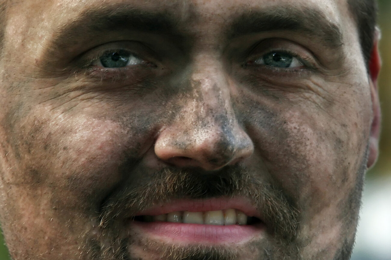 Robbie Dials, 29, returns home after working the third shift at a coal mine in Hazard, KY. Dials has worked as a mine electrician for nine years.