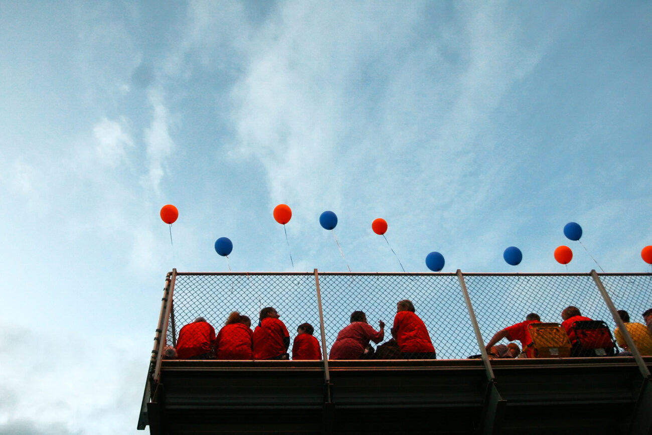 Friends and family of Pike County Central High School's football team watch the school's homecoming football game against Knott County Central High School.