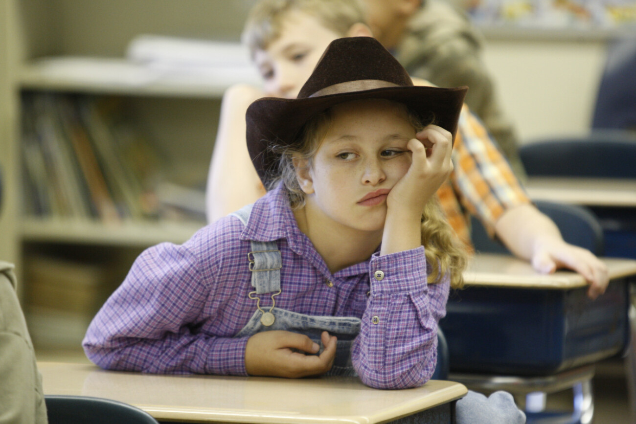 Gracie Spencer, a 3rd grader at Beattyville Elementary, listens to a guest speaker on Appalachian Day on October 1, 2010. .Photo by Latara Appleby