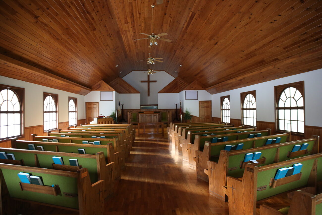 Rockhouse Baptist Church on Highway 421 near Hyden, Ky. Photo by Rachel Aretakis