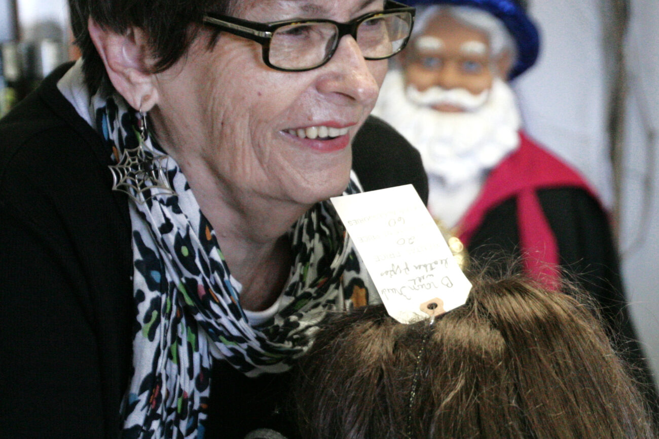 Newly retired Joyce Lovelace smiles while discussing the life she plans to start in Tenn., away from "Dress the Part Costume Shop" in London, Ky. on Thursday, Oct. 25, 2012. Lovelace began designing costumes in the third grade. ..Photo by Amelia Orwick