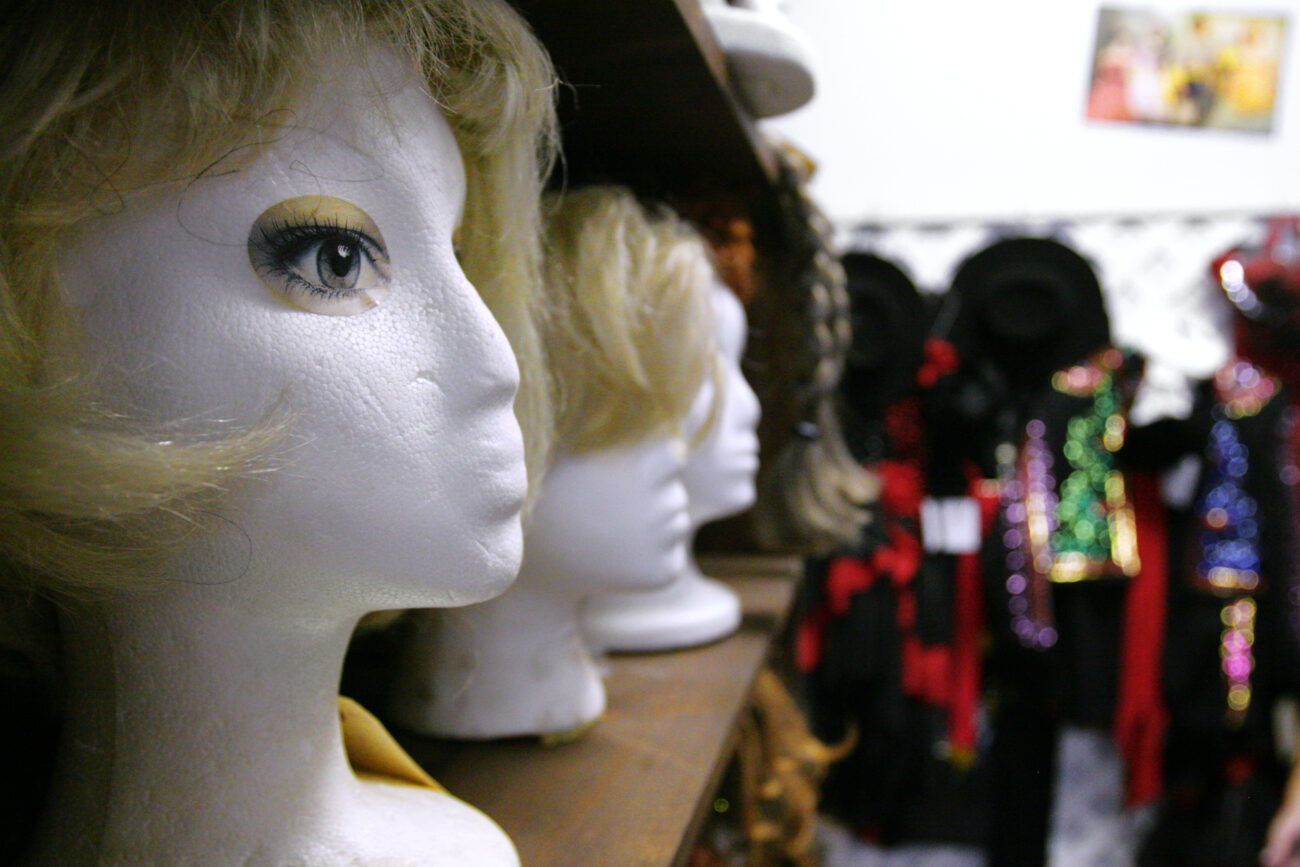 Wigs on display at "Dress the Part Costume Shop" in London, Ky. on Friday, Oct. 26, 2012. ..Photo by Amelia Orwick